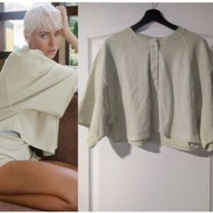 Zara Cream Crop Top oversized sz small